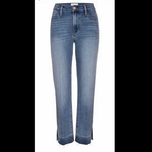 Frame straight leg ankle jeans